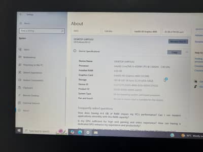 Hp leptop corri5 4 generation