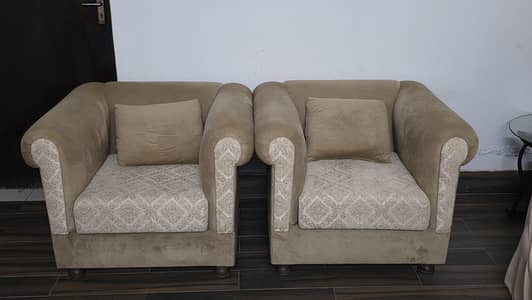 Pair of Premium 1-Seater Sofa Chairs (Dual Tone Design)