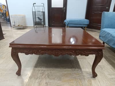central table, shesham wood, few days used