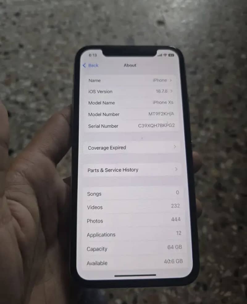 Iphone xs PTA approved 0