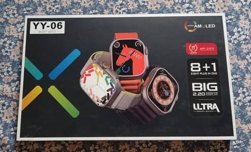 YY-06 Ultra Smartwatch 8+1, 2.20° Super AMOLED, 8 straps