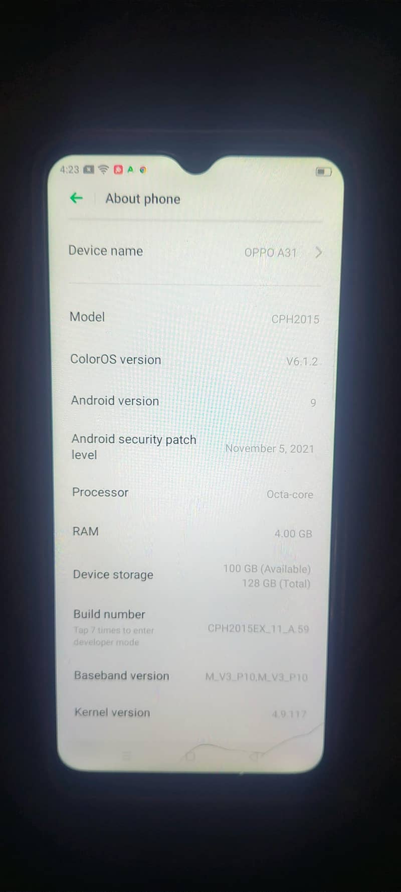 OPPO A31 0