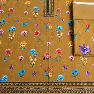LAwn unstitch three piece pure lawn premium quality original five star