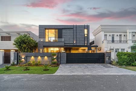 One Kanal Brand New Luxury Ultra-Modern Design Most Beautiful Bungalow 2 Servant Quarter In Basement For Sale At Prime Location Of DHA Lahore Near to Park & DHA Raya Golf Course