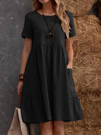 Women's Cotton Linen Summer Dress