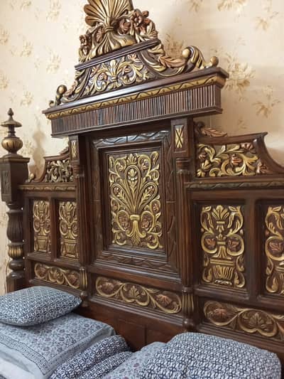 Chinioti Style Sheesham wood bed set