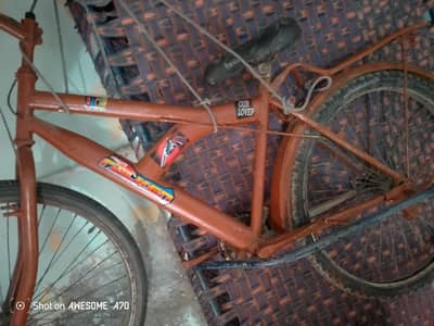 orange bicycle