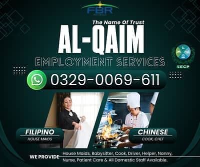 Maids / House Maids / cook / House chef / Baby Sitter maid available