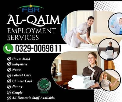 Maids / House Maids / cook / House chef / Baby Sitter maid available