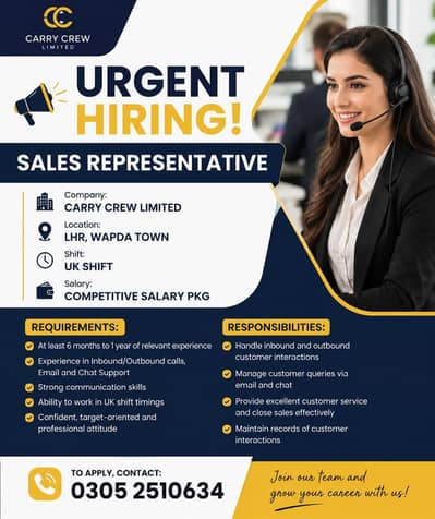 Customer Sales Representative (CSR)