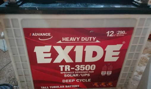 Used Tabular 3500 Exide 290 AH. Battery