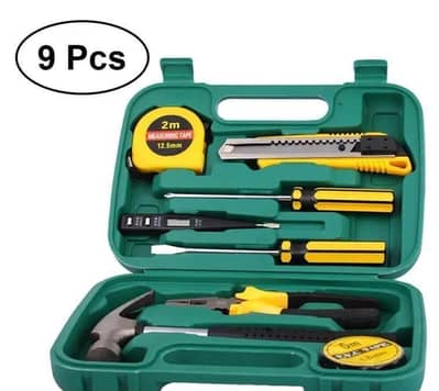 ​9 Pcs Hardware Tool Kit Box Set - Complete Hand Tool Set