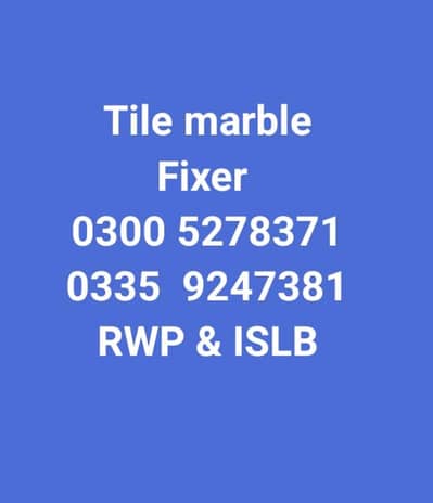 tile marble fixer / plumber