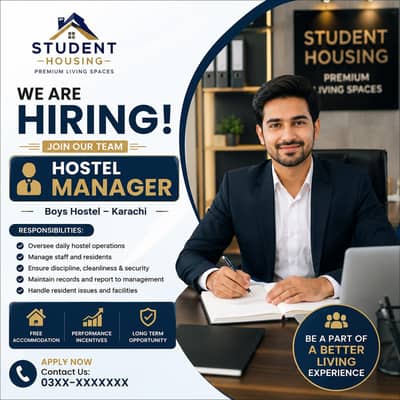 Manager Required For Boys Hostel