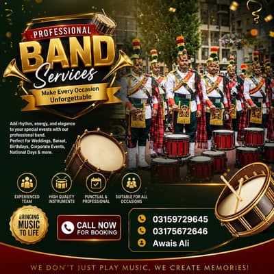 Band Service for Weddings, Baraat, Events & Functions | Awais Ali