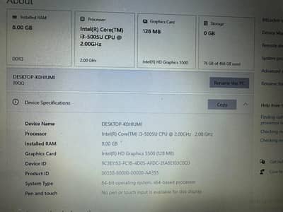  LENOVO IDEALPADťm 100 | Intel Core i3 | 8GB RAM | 500GB Storage