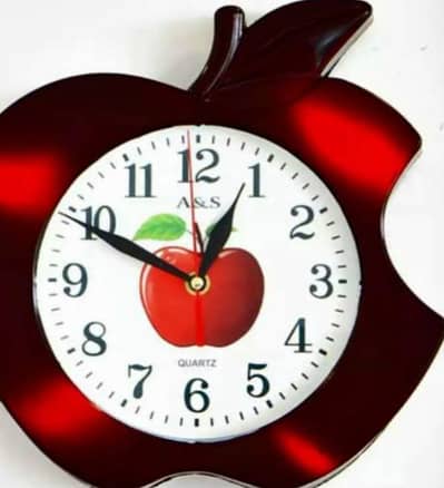 wall clock apple logo.