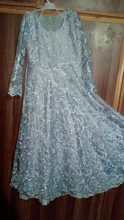 Grey maxi With heavy work