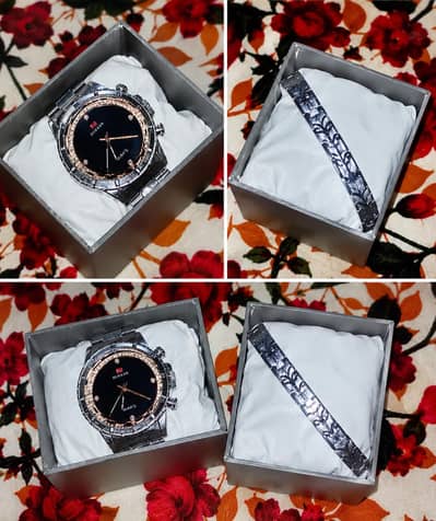 men's watch and bracelet