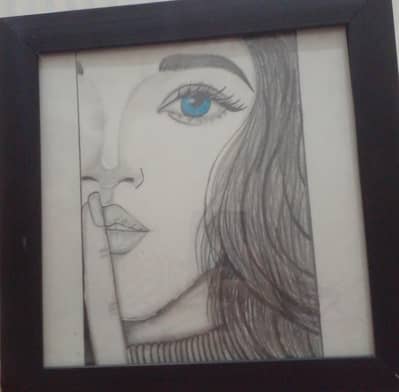 Framed Charcoal Sketch Art – Perfect for Gift & Room