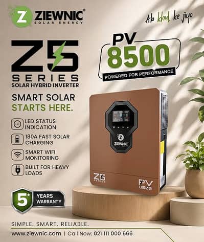 Ziewnic Z5 PV8500 6.5 KVA Hybrid Solar Inverter Open-Box with Warrant