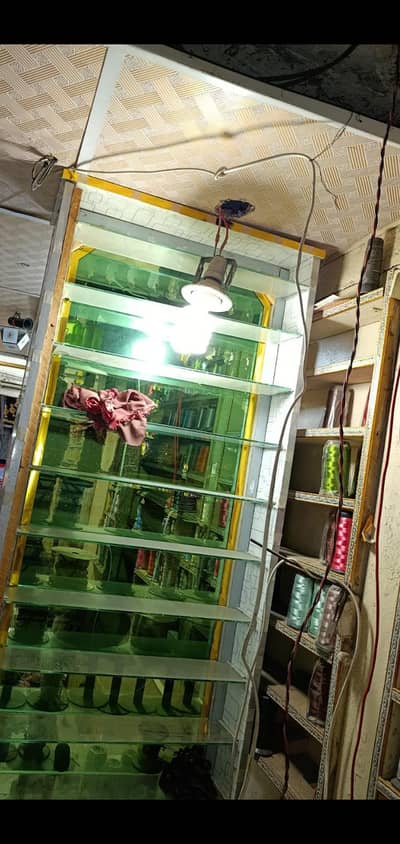 wood glass shelves
