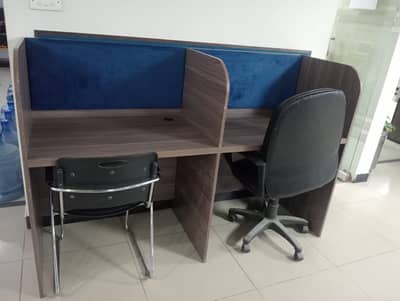 Office workstation and single seat sofas