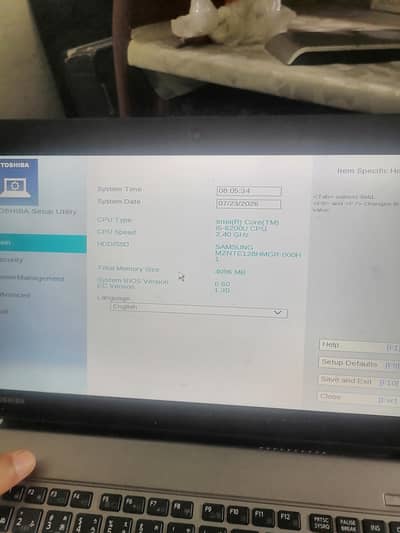 Toshiba Laptop i5 6th Generation