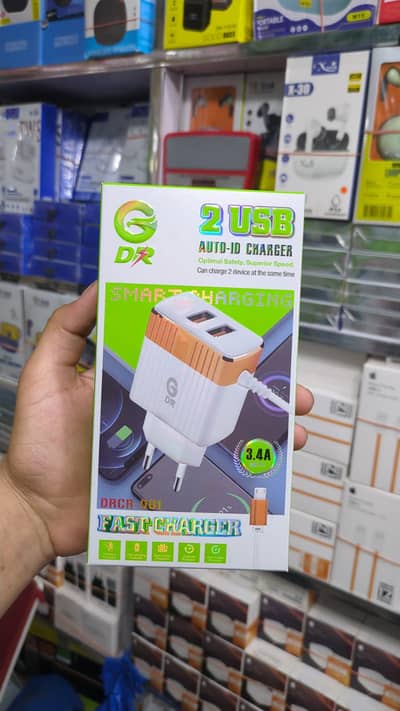 DR 2 USB Fast Charger 3.4A – New Pin Pack Charger