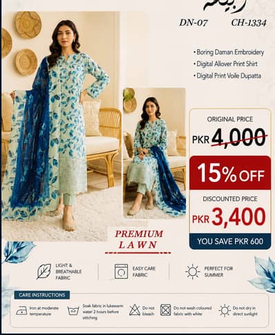 Export Quality Lawn Collection – 3 Piece Suit