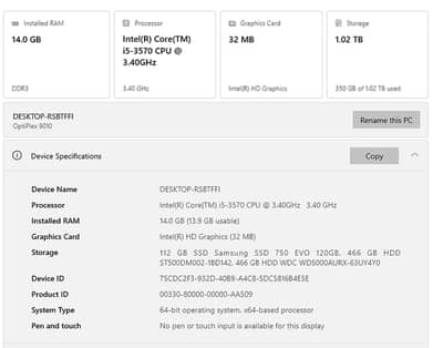 Dell Core i 5 3rd generation