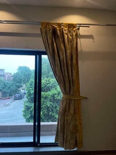 Net and cotton curtains