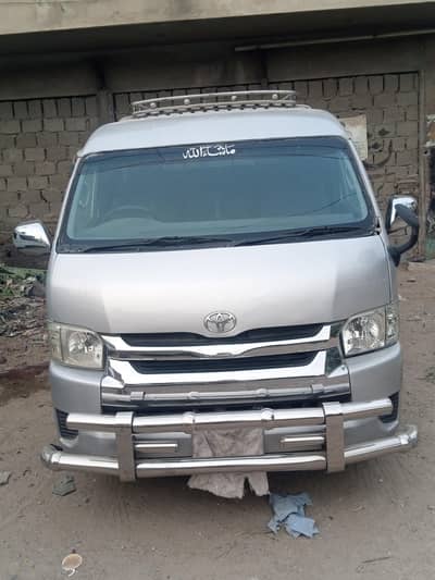 Hiace 214 model 2010 registered 2014 silver colours .