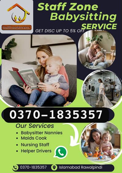 Babysitter, Nanny & caretaker | House Maid services & Nurse | Aya