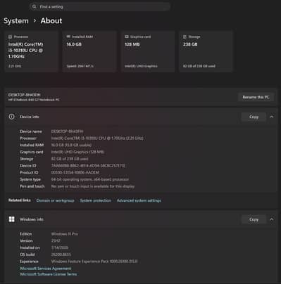 HP 840 G7 Core i5 10th gen