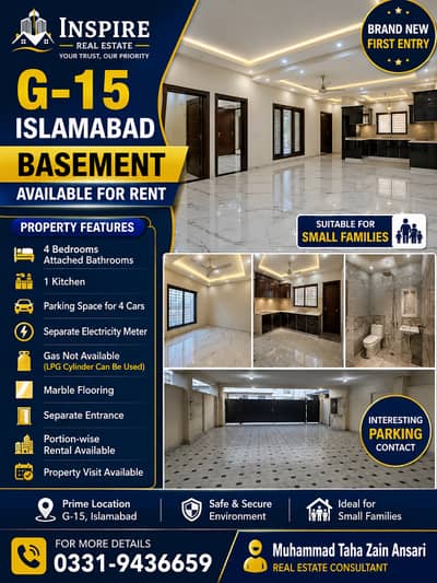 G-15 Islamabad Brand New Basement for rent Brand New Basement Available for Rent 70 thousand