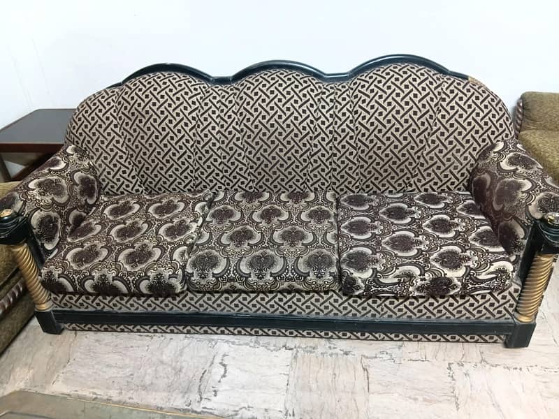 3 sofa set double spring sofa good condition 1