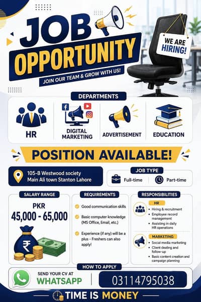 Urgent Hiring - Full Time & Part - Time Position Available.