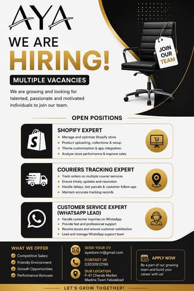 We are Hiring Male And Female