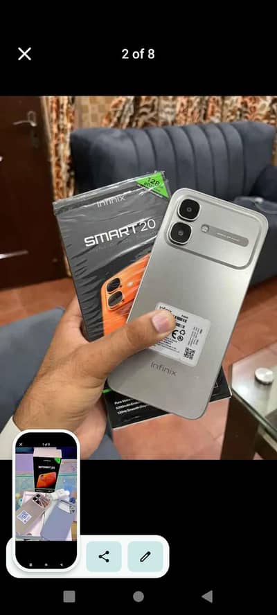 Infinix smart 20 4/64  5200 mAh battery instalment par Liya abb sale k