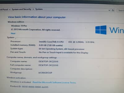 HP CORE i5 pc for sale