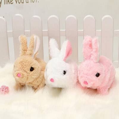 Plush Walking Rabbit Toy for Kids 4 Colors