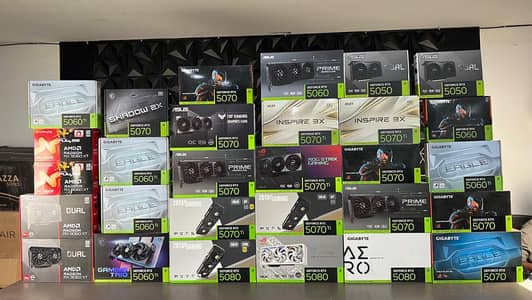 Brand New NVIDIA RTX 3050, 5060, 5060 Ti, 5070, 5070 Ti, 5080 & AMD RX