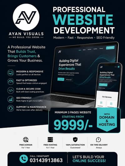 Professional Website Development | Custom Coded Website from Rs. 9,999