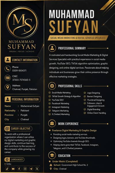 Need jop I am post CV jop need in Lahore