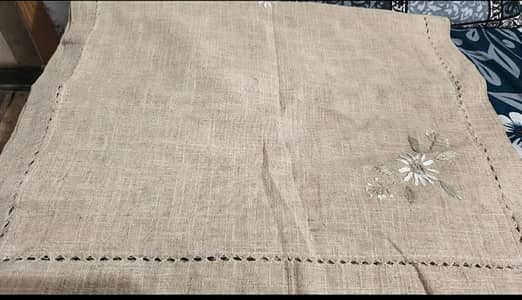 Jute embroidered bedsheet