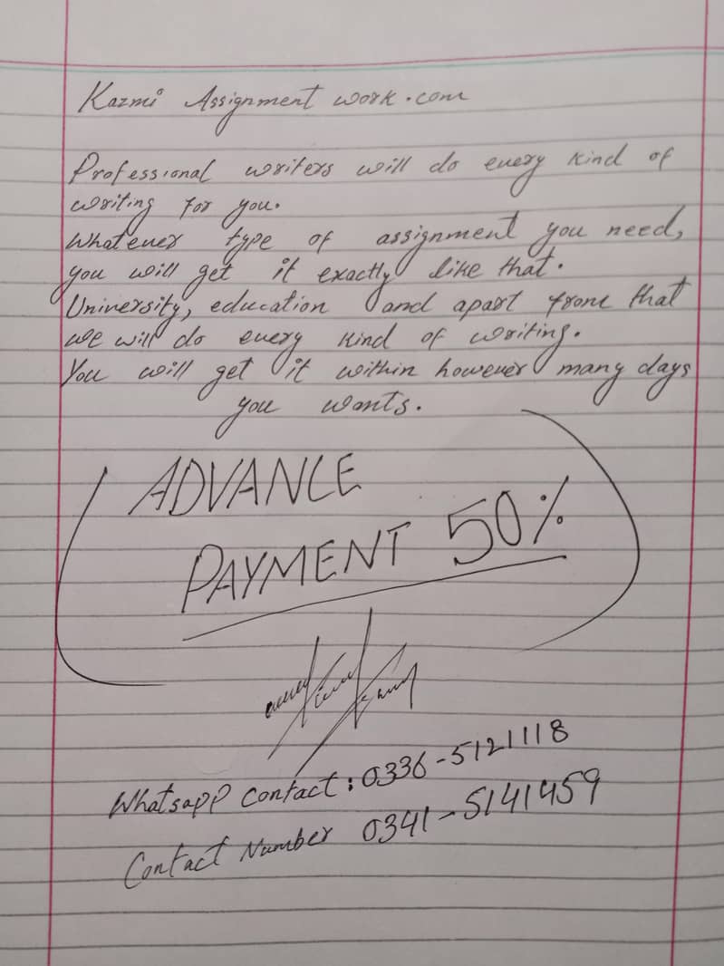 writing assignment 1