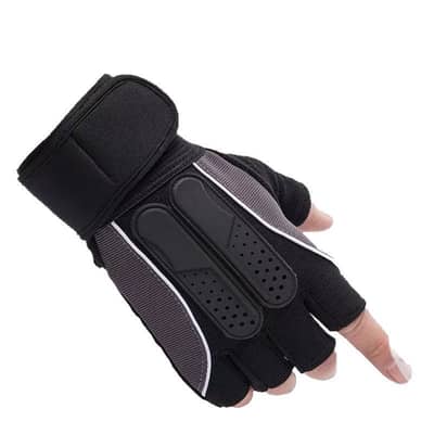 Half Finger Gloves for Gym Workout with Anti-Slip Pads