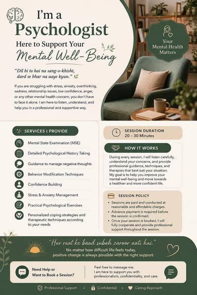 Female Psychologist Consultation Online Whatsapp