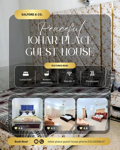 couple Guest house room available for rent location gulistan e Johar